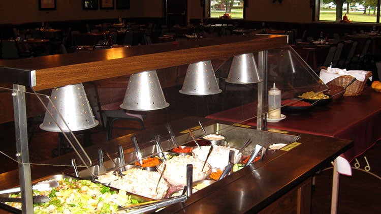 Buffet style dinner salad bar Fond du Lac, WI.