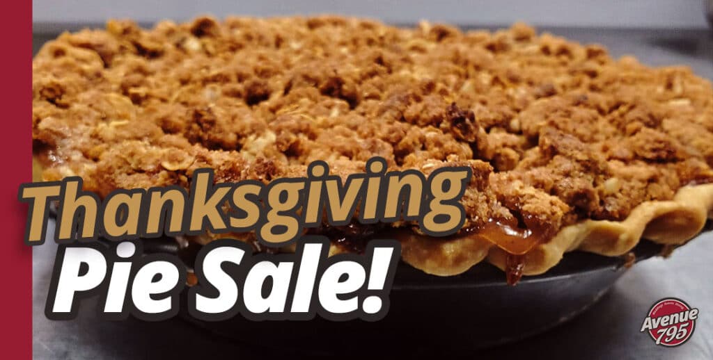 Thanksgiving pie Fond du Lac, WI. Choose from Dutch Apple or Pumpkin pies.